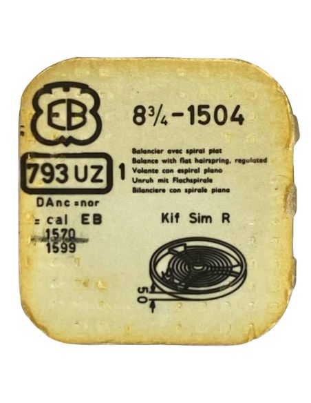 EB 1504 - 793 Balancier avec plateau et spiral (à l'unité) - Balance with roller regulated (per unit)