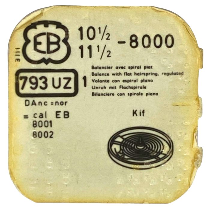 EB 8000 - 793 Balancier avec plateau et spiral (à l'unité) - Balance with roller regulated (per unit)