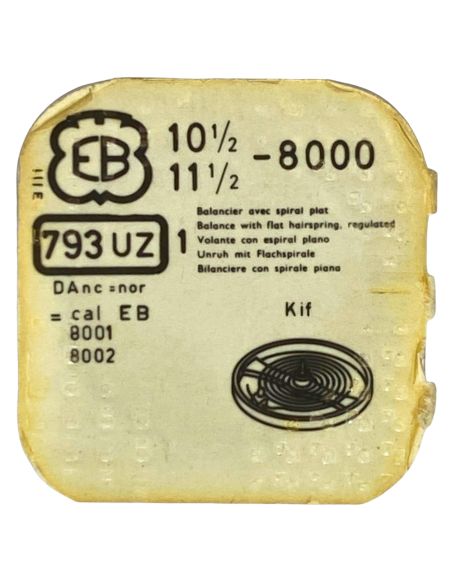 EB 8000 - 793 Balancier avec plateau et spiral (à l'unité) - Balance with roller regulated (per unit)