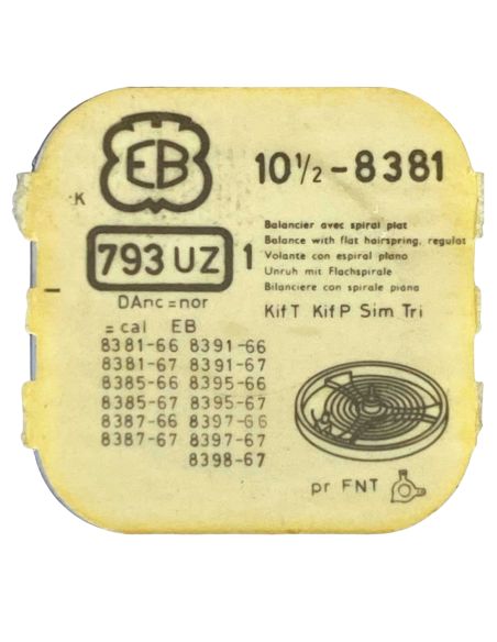EB 8381 - 793 Balancier avec plateau et spiral (à l'unité) - Balance with roller regulated (per unit)