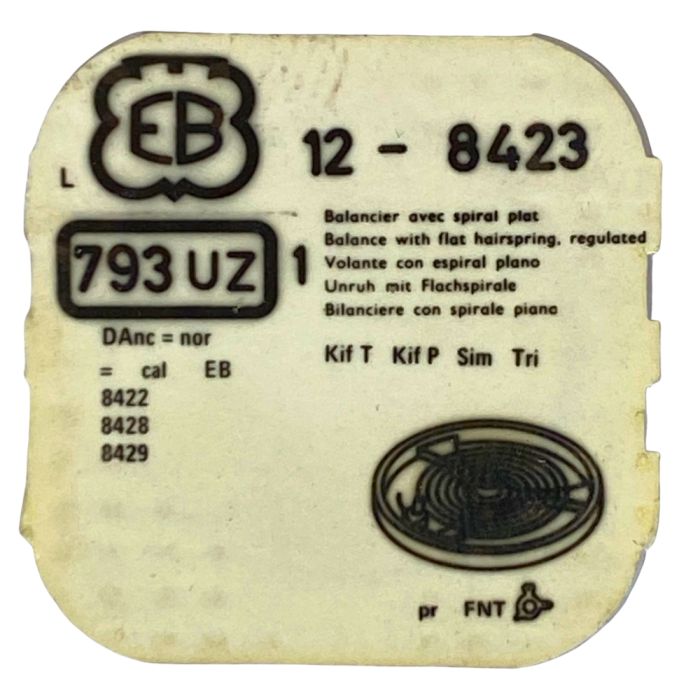 EB 8423 - 793 Balancier avec plateau et spiral (à l'unité) - Balance with roller regulated (per unit)