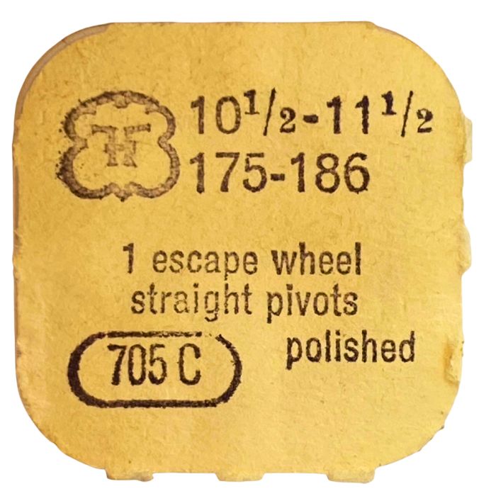 FHF 175-186 - 705 Roue d'ancre pivotée (à l'unité) - Escape wheel and pinion with straight pivots (per unit)
