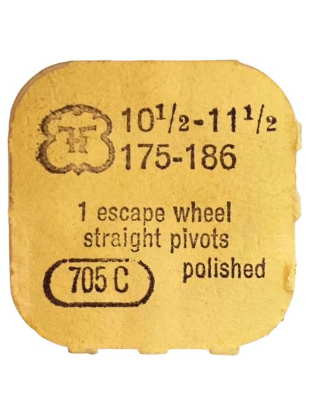 FHF 175-186 - 705 Roue d'ancre pivotée (à l'unité) - Escape wheel and pinion with straight pivots (per unit)