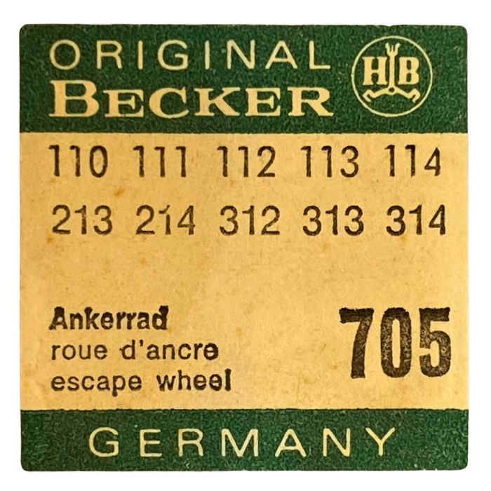 Becker 110 - 705 Roue d'ancre pivotée (à l'unité) - Escape wheel and pinion with straight pivots (per unit)