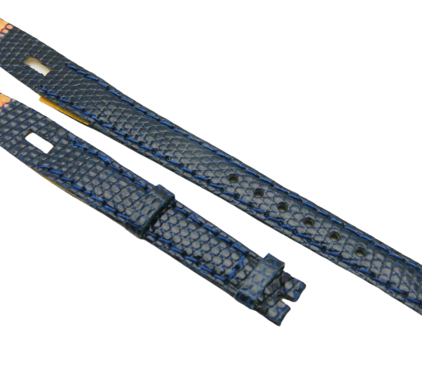 Bracelet De Montre Vintage En Cuir De Lézard Véritable - Fait Main - 10 Ou 12 Mm