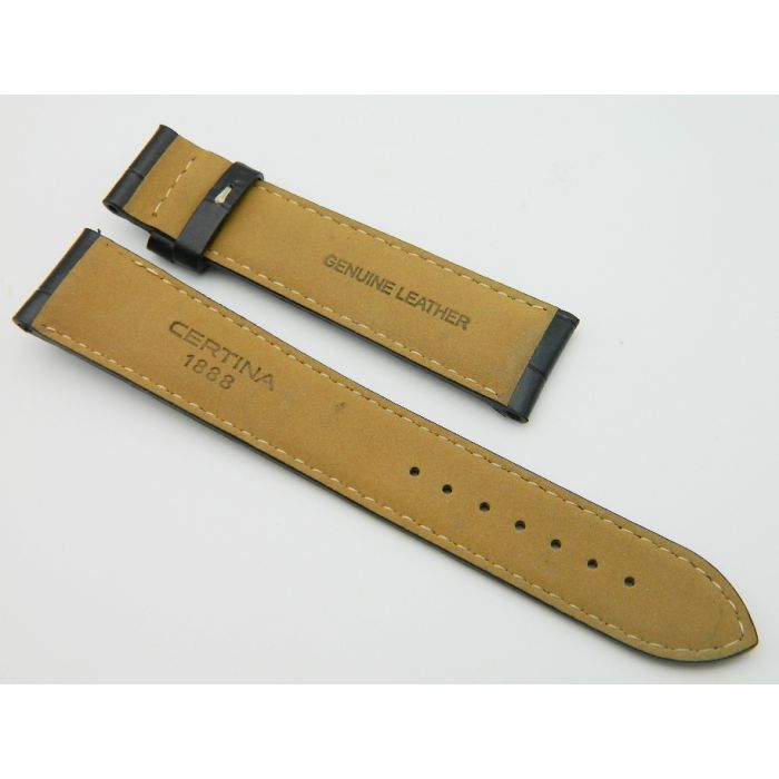 Certina bracelet cuir 20/18 - Leather strap - Black