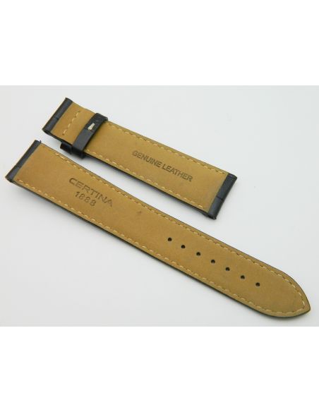 Certina bracelet cuir 20/18 - Leather strap - Black