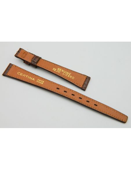 Certina bracelet lézard vintage 12/09 - vintage lizard strap