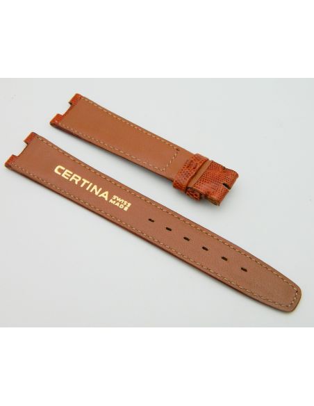 Certina bracelet lézard vintage 17/14 - vintage lizard strap