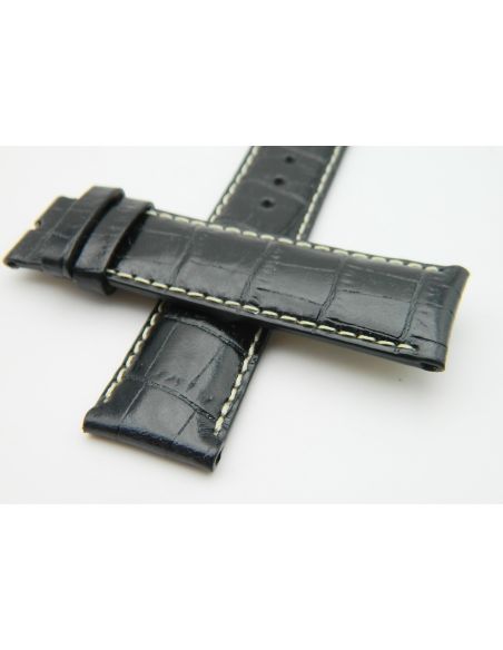 Certina bracelet cuir Noir 20/18 - Leather strap - Black
