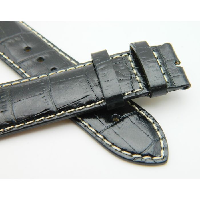 Certina bracelet cuir Noir 20/18 - Leather strap - Black