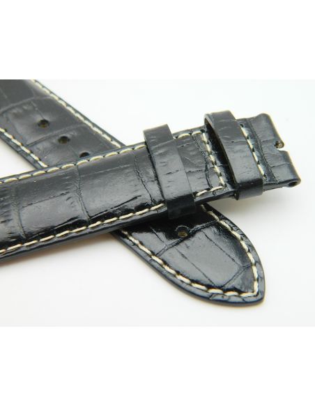 Certina bracelet cuir Noir 20/18 - Leather strap - Black