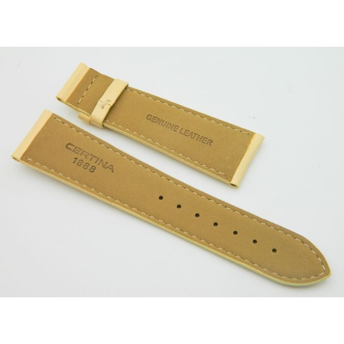 Certina bracelet cuir 22/18 - Leather strap - Beige