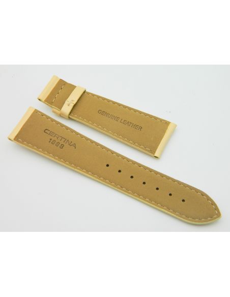 Certina bracelet cuir 22/18 - Leather strap - Beige
