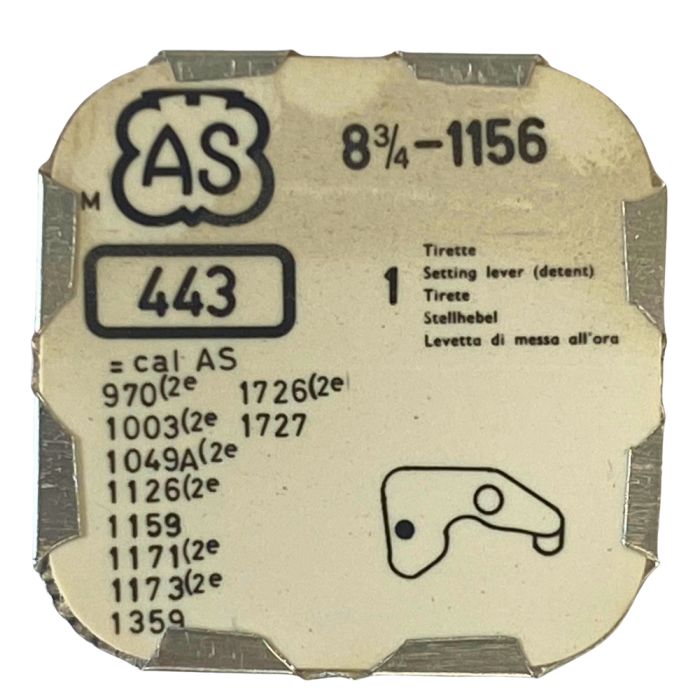 AS 1156 - 443 Tirette (à l'unité) - Setting lever (detent) (per unit)