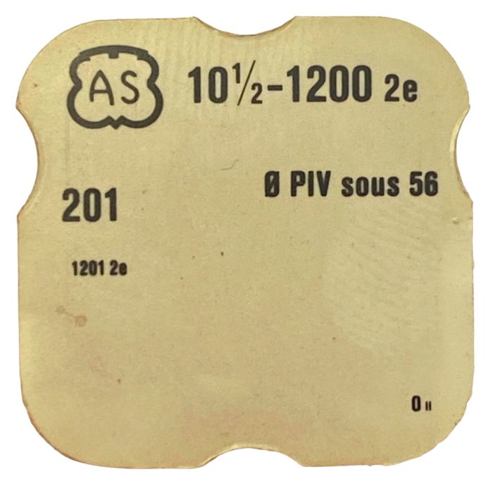 AS 1200 - 201 Roue de centre sans chaussée (à l'unité) - Center wheel and pinion without cannon pinion (per unit)