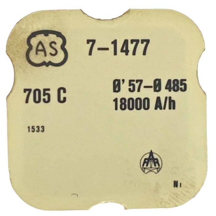 AS 1477 - 705 Roue d'ancre pivotée (à l'unité) - Escape wheel and pinion with straight pivots (per unit)