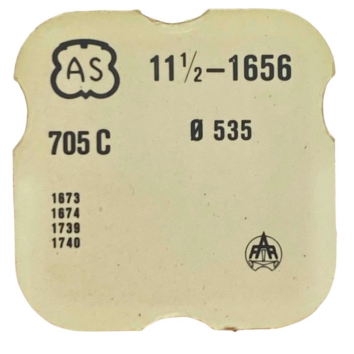 AS 1656 - 705 Roue d'ancre pivotée (à l'unité) - Escape wheel and pinion with straight pivots (per unit)