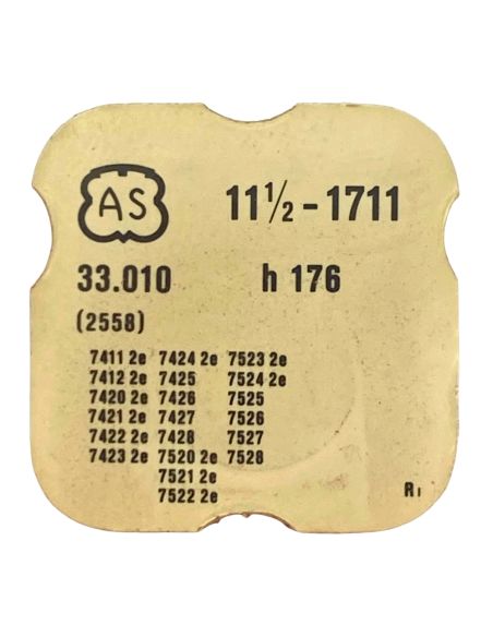 AS 1711 - 2558 Roue des heures double denture (à l'unité) - Double toothing hour wheel (per unit)