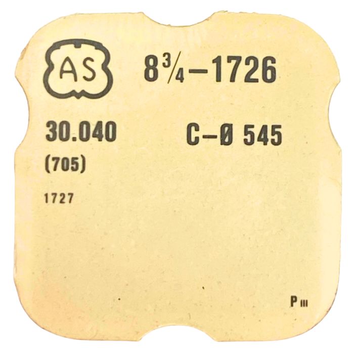 AS 1726 - 705 Roue d'ancre pivotée (à l'unité) - Escape wheel and pinion with straight pivots (per unit)