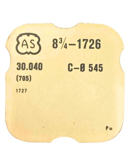 AS 1726 - 705 Roue d'ancre pivotée (à l'unité) - Escape wheel and pinion with straight pivots (per unit)