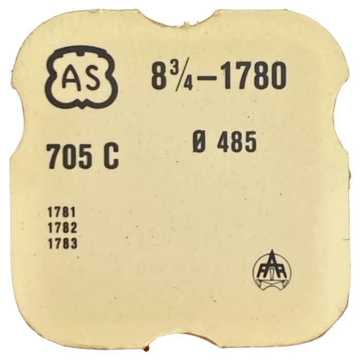 AS 1780 - 705 Roue d'ancre pivotée (à l'unité) - Escape wheel and pinion with straight pivots (per unit)