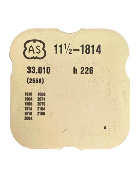 AS 1814 - 2558 Roue des heures double denture (à l'unité) - Double toothing hour wheel (per unit)