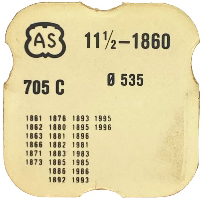 AS 1860 - 705 Roue d'ancre pivotée (à l'unité) - Escape wheel and pinion with straight pivots (per unit)