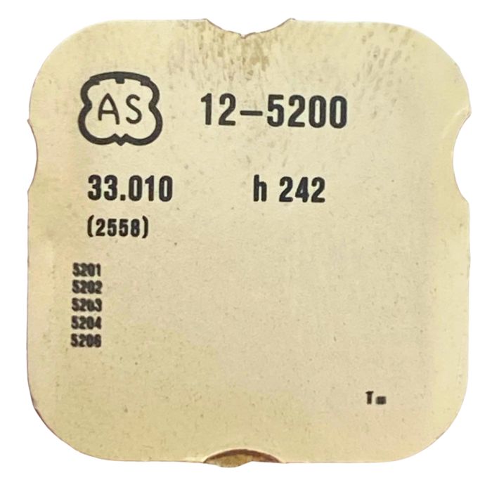 AS 5200 - 2558 Roue des heures double denture (à l'unité) - Double toothing hour wheel (per unit)