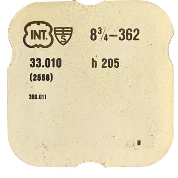 INT 362 - 2558 Roue des heures double denture (à l'unité) - Double toothing hour wheel (per unit)