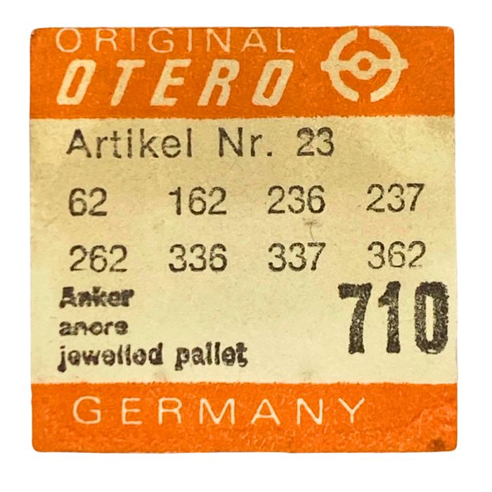 Otero 62 - 710 Ancre montée (à l'unité) - Jewelled pallet fork and staff (per unit)