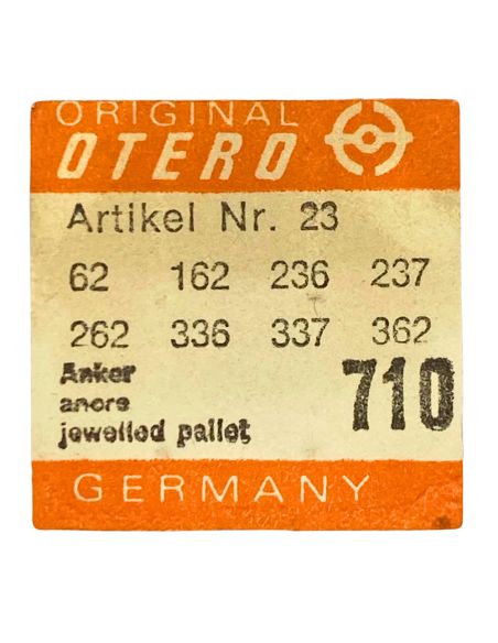 Otero 62 - 710 Ancre montée (à l'unité) - Jewelled pallet fork and staff (per unit)