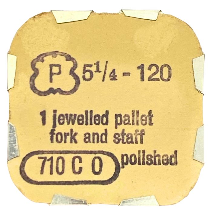 Peseux 120 - 710 Ancre montée (à l'unité) - Jewelled pallet fork and staff (per unit)