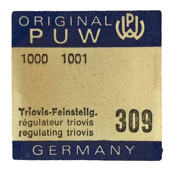 PUW 1000 - 309 Raquette spéciale pour spiral plat (à l'unité) - Special regulator for flat hairspring (per unit)