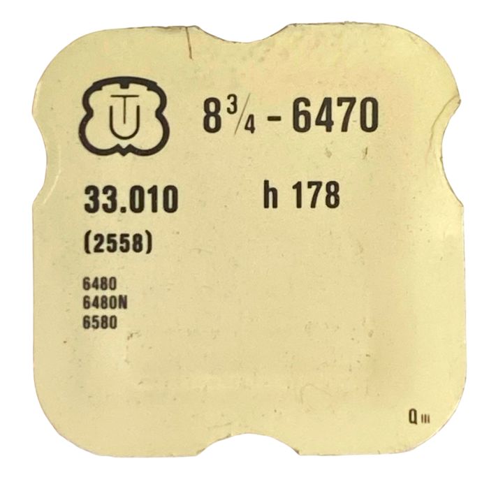 Unitas 6470 - 2558 Roue des heures double denture (à l'unité) - Double toothing hour wheel (per unit)
