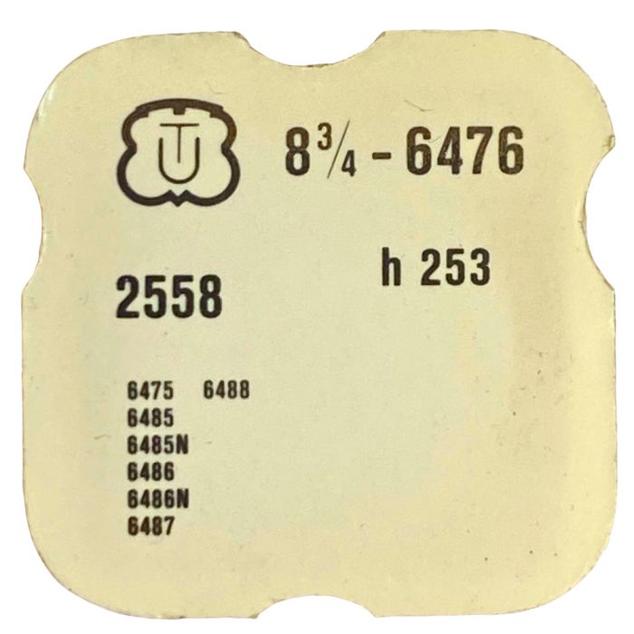 Unitas 6476 - 2558 Roue des heures double denture (à l'unité) - Double toothing hour wheel (per unit)