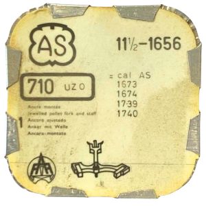 AS 1656 - 710 Ancre montée (à l'unité) - Jewelled pallet fork and staff (per unit)