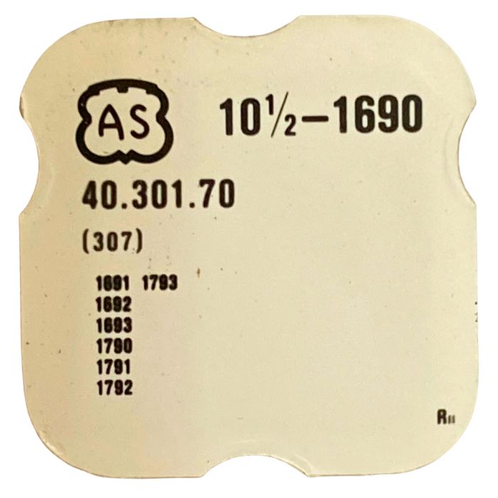 AS 1690 - 307 Raquette avec porte-piton mobile pour spiral plat (à l'unité) - Regulator with adjustable stud holder for flat hai