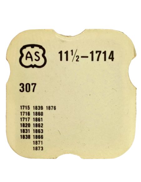 AS 1714 - 307 Raquette avec porte-piton mobile pour spiral plat (à l'unité) - Regulator with adjustable stud holder for flat hai