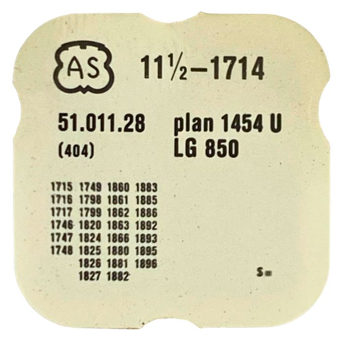 AS 1714 - 404 Tige pour boite étanche (partie mouvement) (à l'unité) - Stem for waterproof case (movement portion) (per unit)