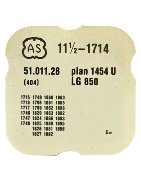 AS 1714 - 404 Tige pour boite étanche (partie mouvement) (à l'unité) - Stem for waterproof case (movement portion) (per unit)