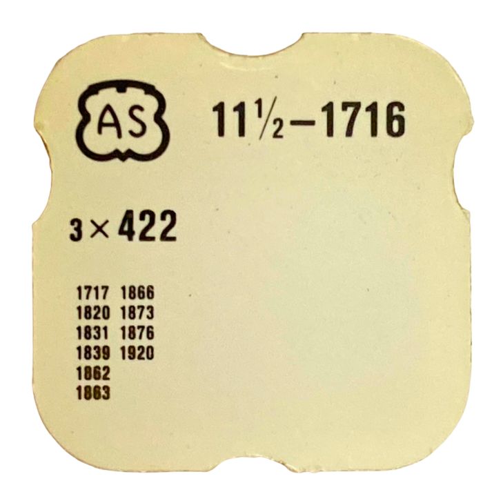 AS 1716 - 422 Bague de roue de couronne (à l'unité) - Crown wheel ring (per unit)