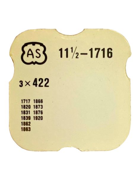 AS 1716 - 422 Bague de roue de couronne (à l'unité) - Crown wheel ring (per unit)