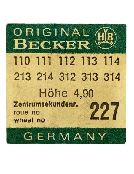 Becker 110 - 227 Roue de seconde au centre (à l'unité) - Sweep second wheel and pinion (per unit)