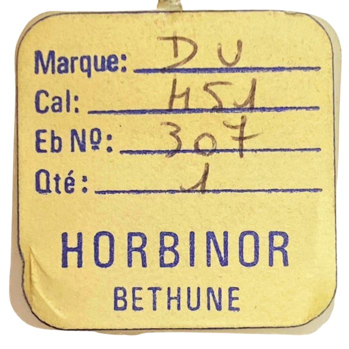 Durowe 451 - 307 Raquette avec porte-piton mobile pour spiral plat (à l'unité) - Regulator with adjustable stud holder for flat 