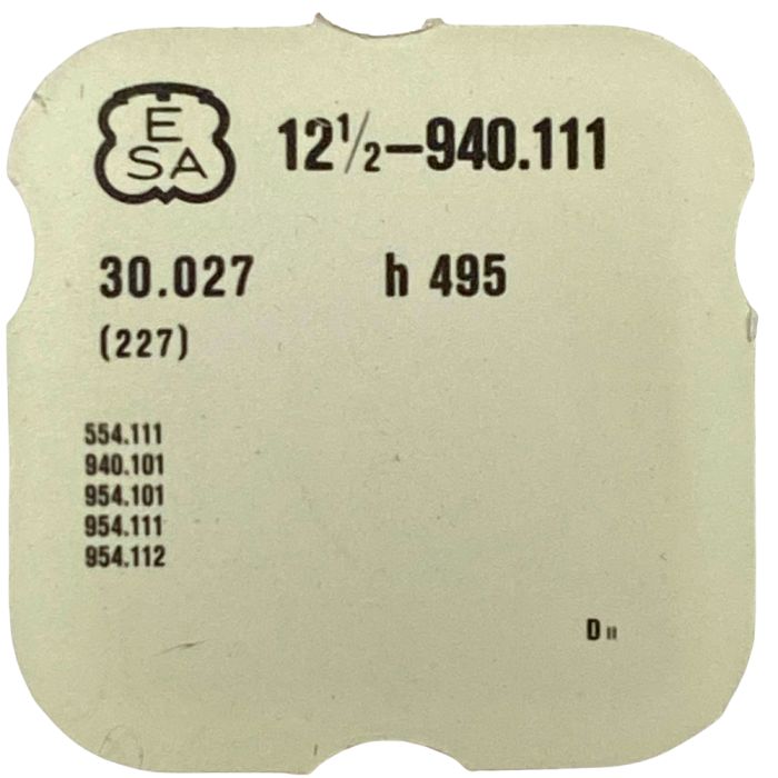 ESA 940.111 - 227 Roue de seconde au centre (à l'unité) - Sweep second wheel and pinion (per unit)