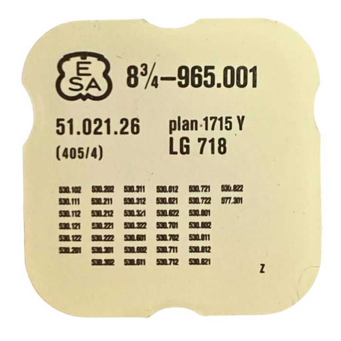 ESA 965.001 - 404 Tige pour boite étanche (partie mouvement) (à l'unité) - Stem for waterproof case (movement portion) (per unit