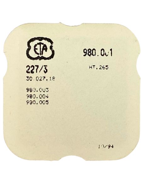 ESA 980.001 - 227 Roue de seconde au centre (à l'unité) - Sweep second wheel and pinion (per unit)