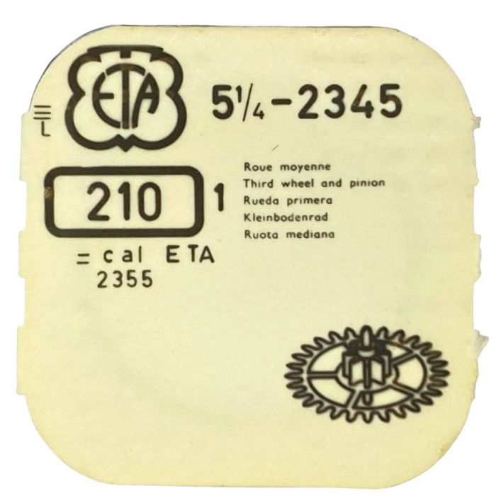 ETA 2345 - 210 Roue moyenne (à l'unité) - Third wheel and pinion (per unit)