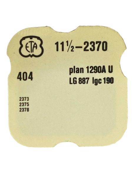 ETA 2370 - 404 Tige pour boite étanche (partie mouvement) (à l'unité) - Stem for waterproof case (movement portion) (per unit)
